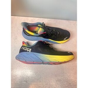Hoka Arahi 6 Men Size 12D Running Shoes Black Rainbow Tie Dye Athletic